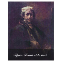 Self-Portrait By Rembrandt Harmensz. Van Rijn Custom Flyer