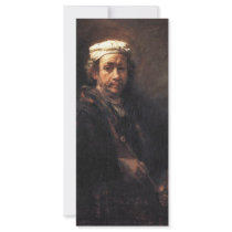 Self-Portrait By Rembrandt Harmensz. Van Rijn Custom Rack Card