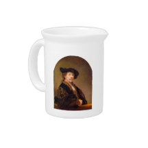 Self-Portrait by Rembrandt Harmenszoon van Rijn Beverage Pitchers
