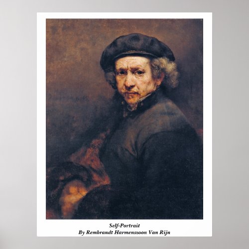 Self-Portrait By Rembrandt Harmenszoon Van Rijn Posters