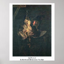 Self-Portrait By Rembrandt Harmenszoon Van Rijn Print