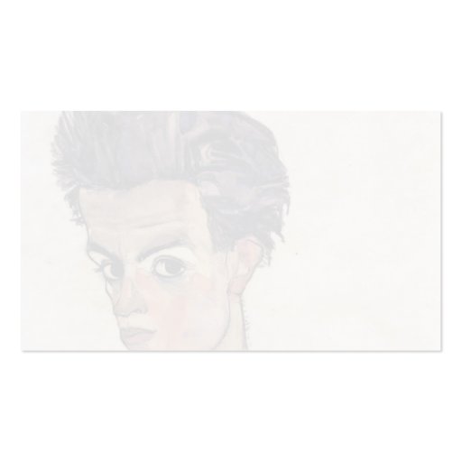 Self-Portrait By Schiele Egon Business Card Template (back side)