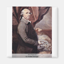 Self-Portrait By Stubbs George Refrigerator Magnets