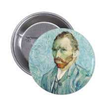 Self Portrait by Vincent Van Gogh Button