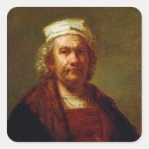 Self Portrait, c.1660-63 Square Sticker