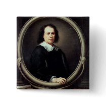 Self portrait, c.1670-73 pinback button