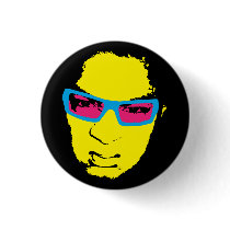 Self Portrait C.M.Y.K. Button by PaulFolio Self Portrait C.M.Y.K. Button