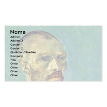 Self-Portrait Dedicated To Paul Gauguin)  By Vince Business Card Templates