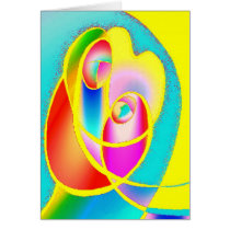 Self Portrait Face Abstract Blank Card by dizzypixels Self Portrait Face Abstract Blank Card