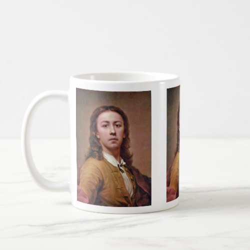 Self-Portrait In A Red Coat By Mengs Anton Raphael Mugs