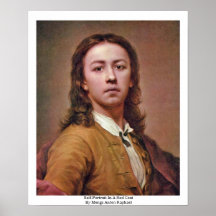 Self-Portrait In A Red Coat By Mengs Anton Raphael Poster