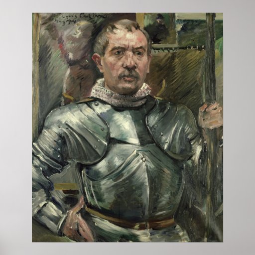 Self portrait in armour, 1914 print