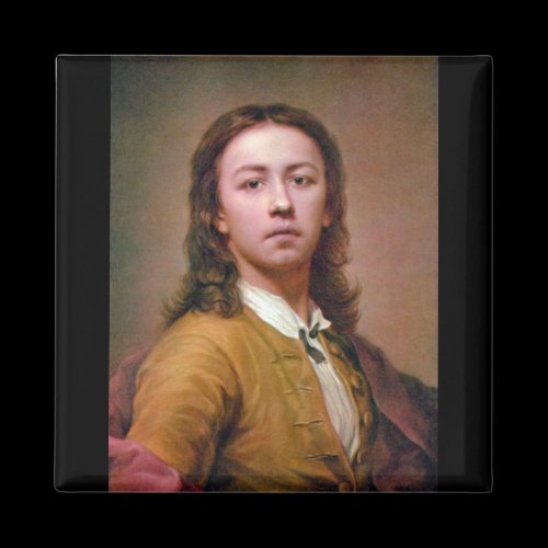 Self-portrait in red coat by Anton Raphael Mengs Refrigerator Magnet