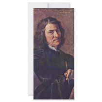 Self-Portrait Of The Artist By Poussin Nicolas Customized Rack Card