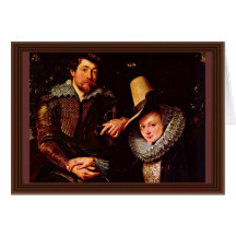 Self-Portrait Of The Painter And His Wife Isabella Greeting Cards
