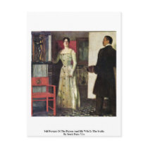 Self-Portrait Of The Painter And His Wife Postcard