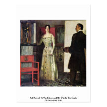 Self-Portrait Of The Painter And His Wife Postcard