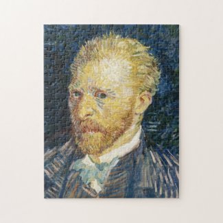 Self Portrait Vincent van Gogh fine art painting Jigsaw Puzzle