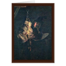 Self-Portrait With A Dead Bittern By Rembrandt Har Card