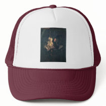 Self-Portrait With A Dead Bittern By Rembrandt Har Mesh Hat