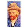 Self-portrait with a gray felt hat by van Gogh Custom Photo Card