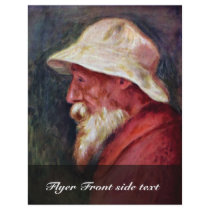 Self-Portrait With A White Hat By Pierre-Auguste Custom Flyer