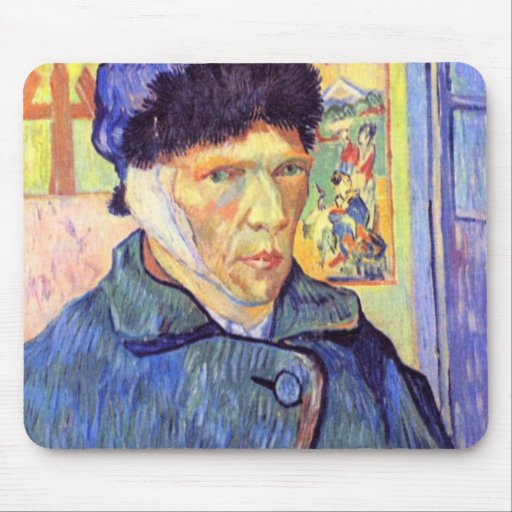 Self-Portrait with cut ear by Vincent van Gogh Mousepad