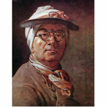 Self-Portrait With Glasses By Chardin Jean-Baptist Cut Out