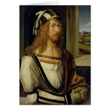 Self Portrait with Gloves, 1498 Greeting Card