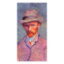 Self-portrait with gray hat by Vincent van Gogh Personalized Photo Card