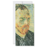 Self-portrait with Japanese woodblock - van Gogh Rack Card