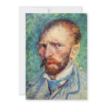 Self-portrait with light blue tie by van Gogh Personalized Invite