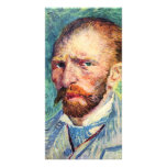 Self-portrait with light blue tie by van Gogh Custom Photo Card