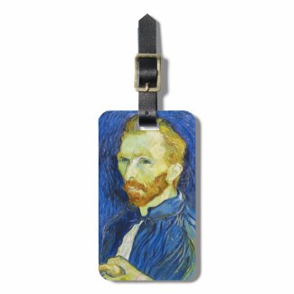 Self Portrait with Pallette vincent van gogh Tag For Bags