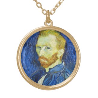 Self Portrait with Pallette vincent van gogh Personalized Necklace