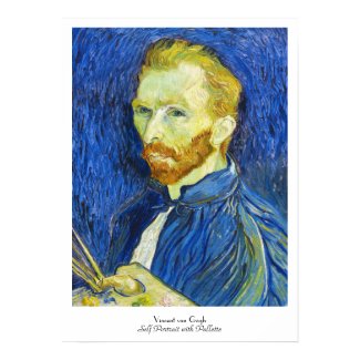 Self Portrait with Pallette vincent van gogh Poster