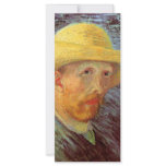 Self-Portrait with Straw Hat by Vincent van Gogh rack cards