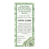 SELL TO Tax or Accountant Business Brochure Cards Customized Rack Card