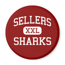 Sellers - Sharks - Middle School - Garland Texas magnets by customteamsportswear Sellers - Sharks - Middle School - Garland Texas magnets
