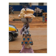 Selling Bread in Ghana Post Cards