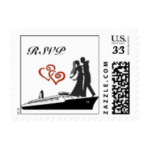 Sello de RSVP de la travesía del boda