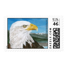 Sello medio del pájaro de Eagle calvo