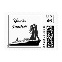 Sellos de la invitación de la travesía del boda