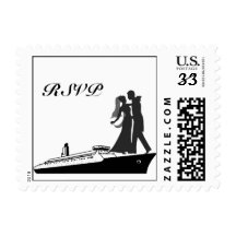 Sellos de la postal de RSVP de la travesía del bod