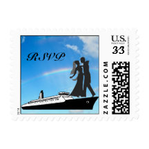 Sellos de la postal de RSVP de la travesía del bod