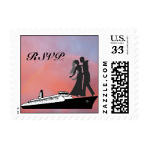 Sellos de la postal de RSVP de la travesía del bod