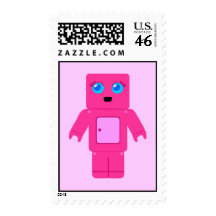 Sellos rosados lindos del robot