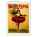 Sells Floto Wire Dancer Circus Princess Victoria Greeting Card