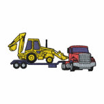 Semi and Backhoe Embroidered Hoody