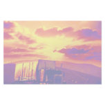 Semi-truck and sunset, California Customized Stationery